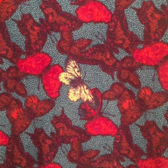 NWT OS LLR Pink Butterfly Printed Blue Leggings - Picture 2 of 4